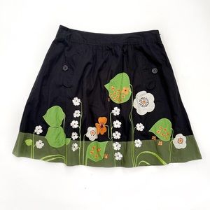 Anthropologie woodland fairy appliqué skirt 14